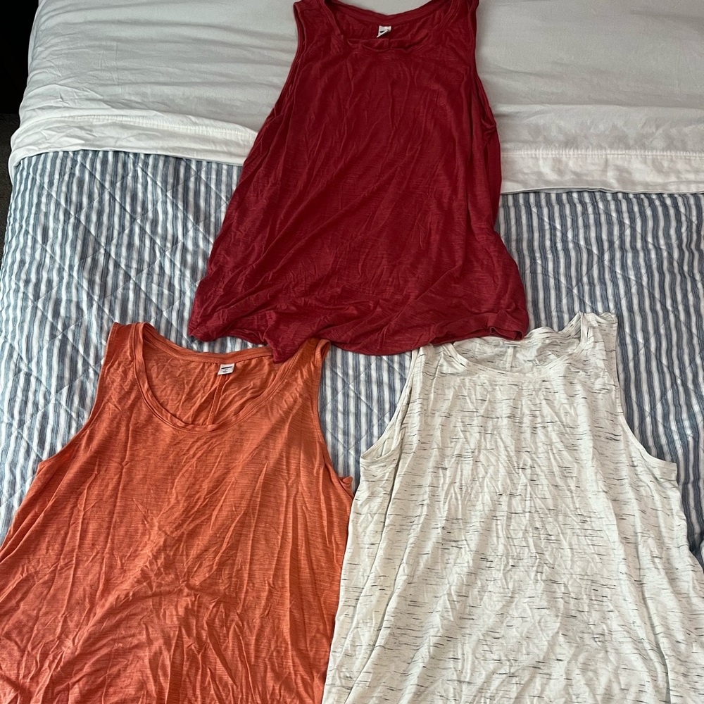 Three pack Luxe tank tops from Old Navy Size L